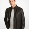 Lark Black Trucker Leather Jacket