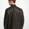 Lark Black Trucker Leather Jacket