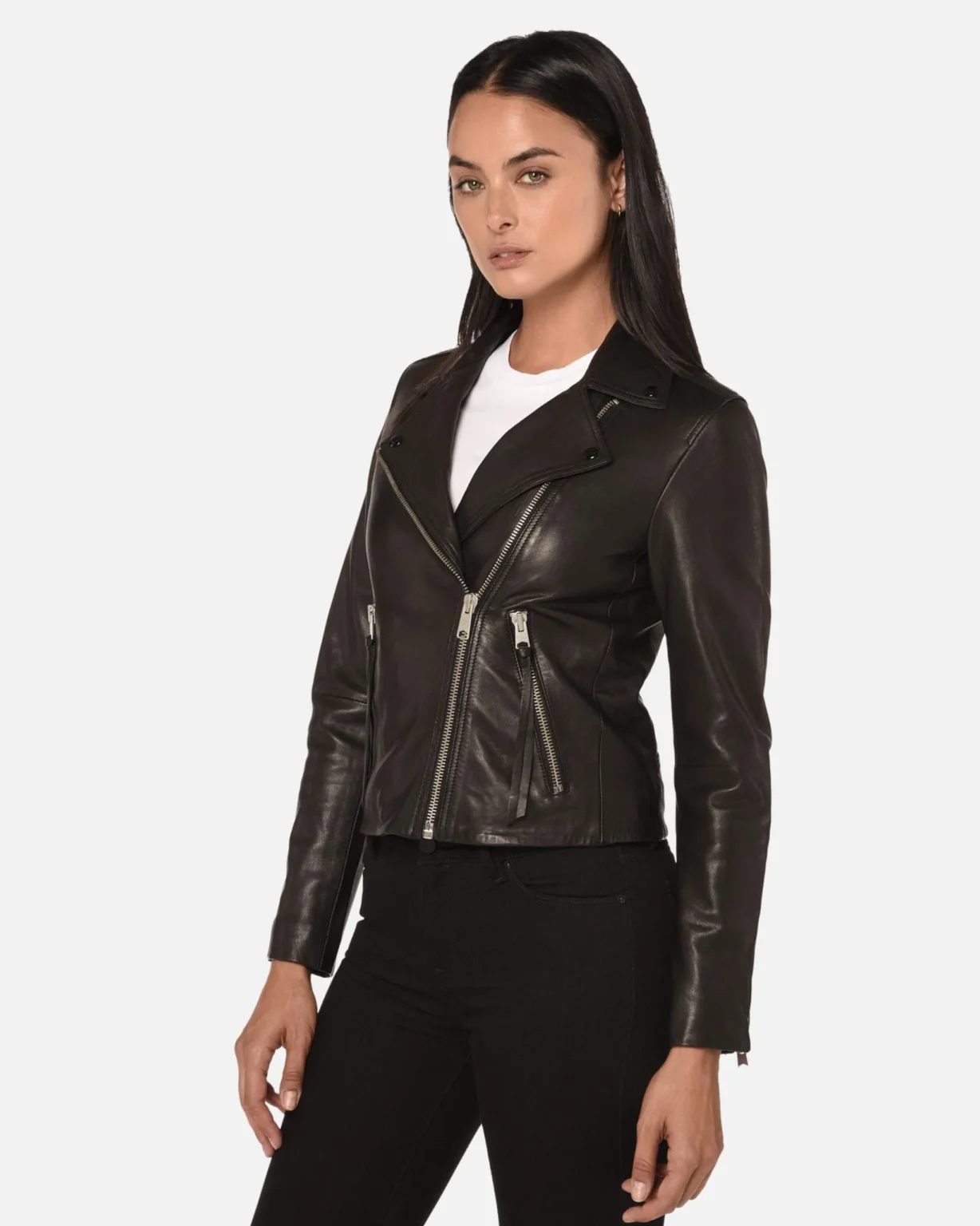 Badly Women Biker Leather Jacket