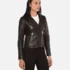 Badly Women Biker Leather Jacket