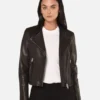 Badly Women Biker Leather Jacket