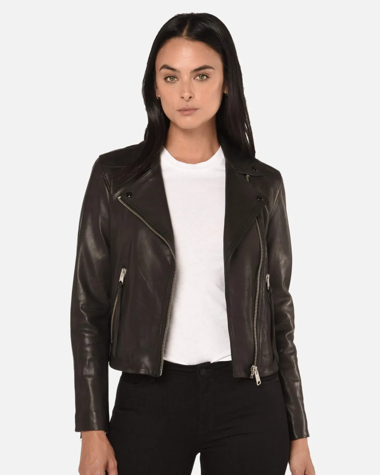 Badly Women Biker Leather Jacket