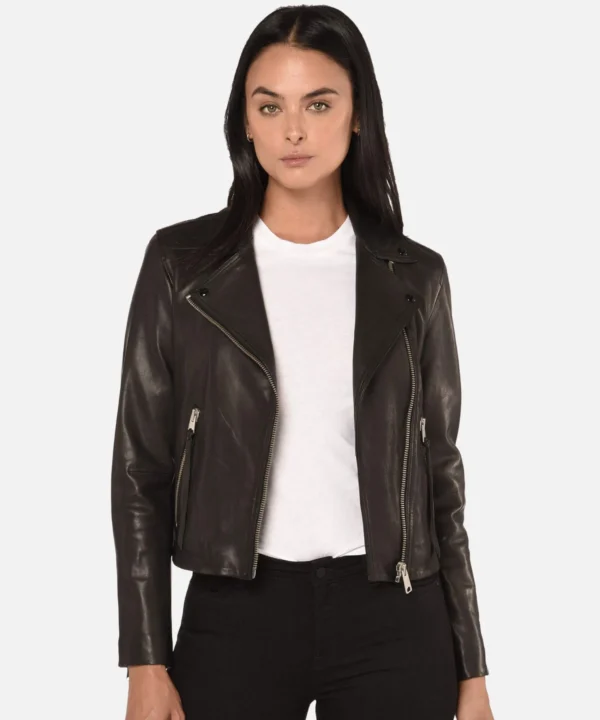 Badly Women Biker Leather Jacket