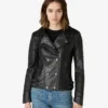 Brandy Black Quilted Biker Leather Jacket