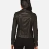 Cargo Black Moto Leather Jacket