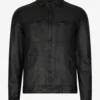 Drew Black Racer Leather Jacket