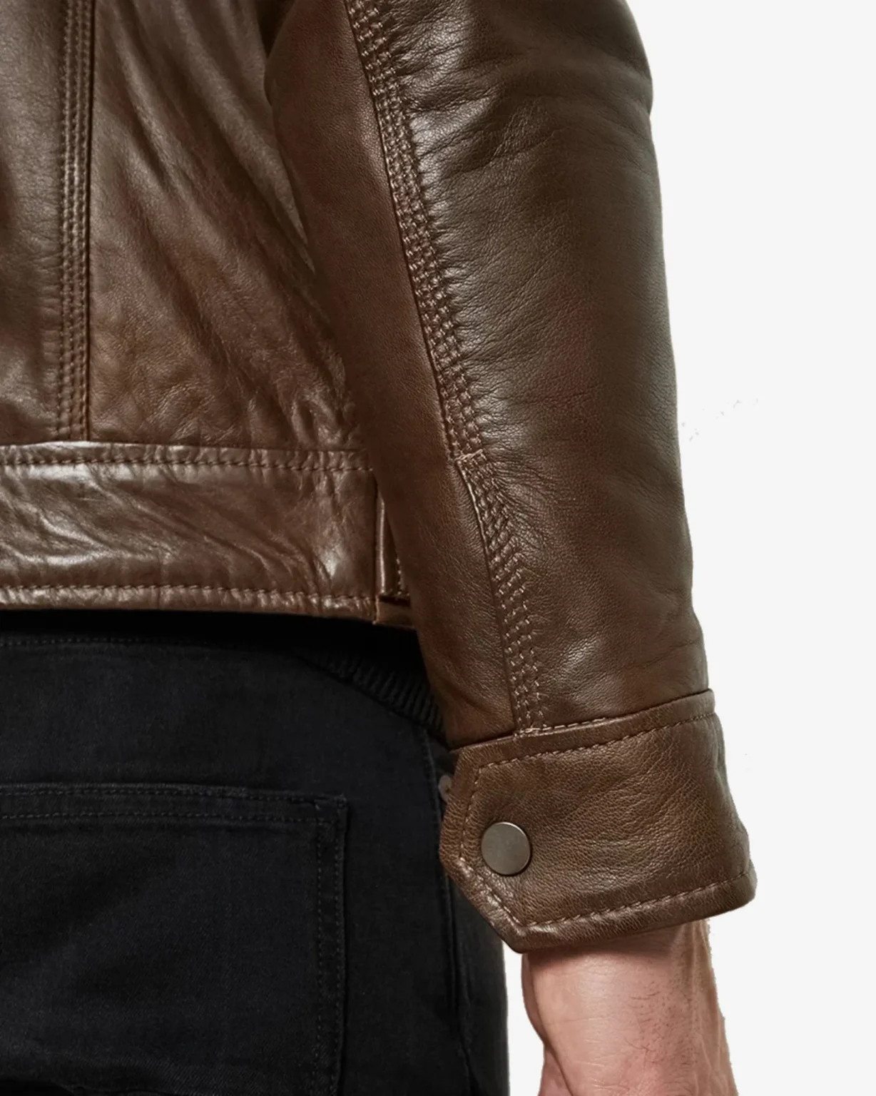 Eric Brown Hooded Leather Jacket