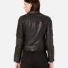 Estela Black Biker Leather Jacket