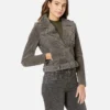 Eva Suede French Grey Moto Leather Jackets 04