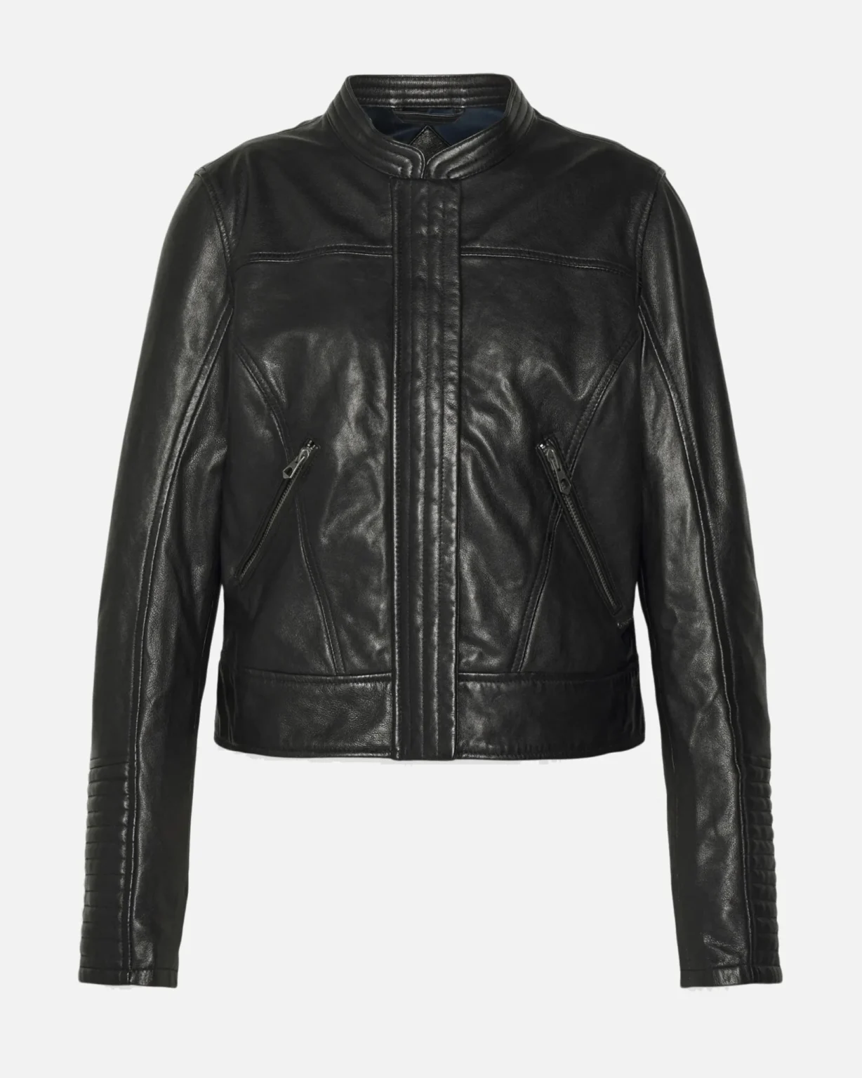 Flawn Womens Racer Leather Jacket