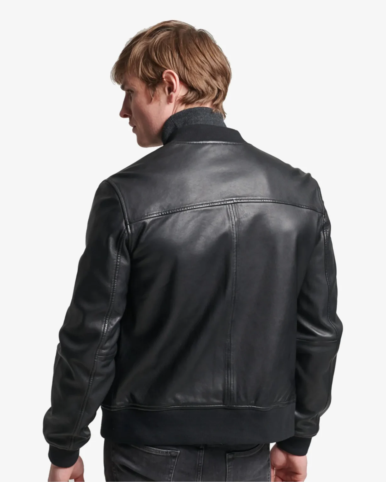 Flight Black Bomber Leather Jacket