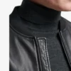 Flight Black Bomber Leather Jacket