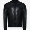 Flight Black Bomber Leather Jacket