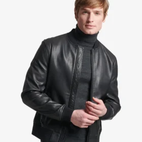 Flight Black Bomber Leather Jacket