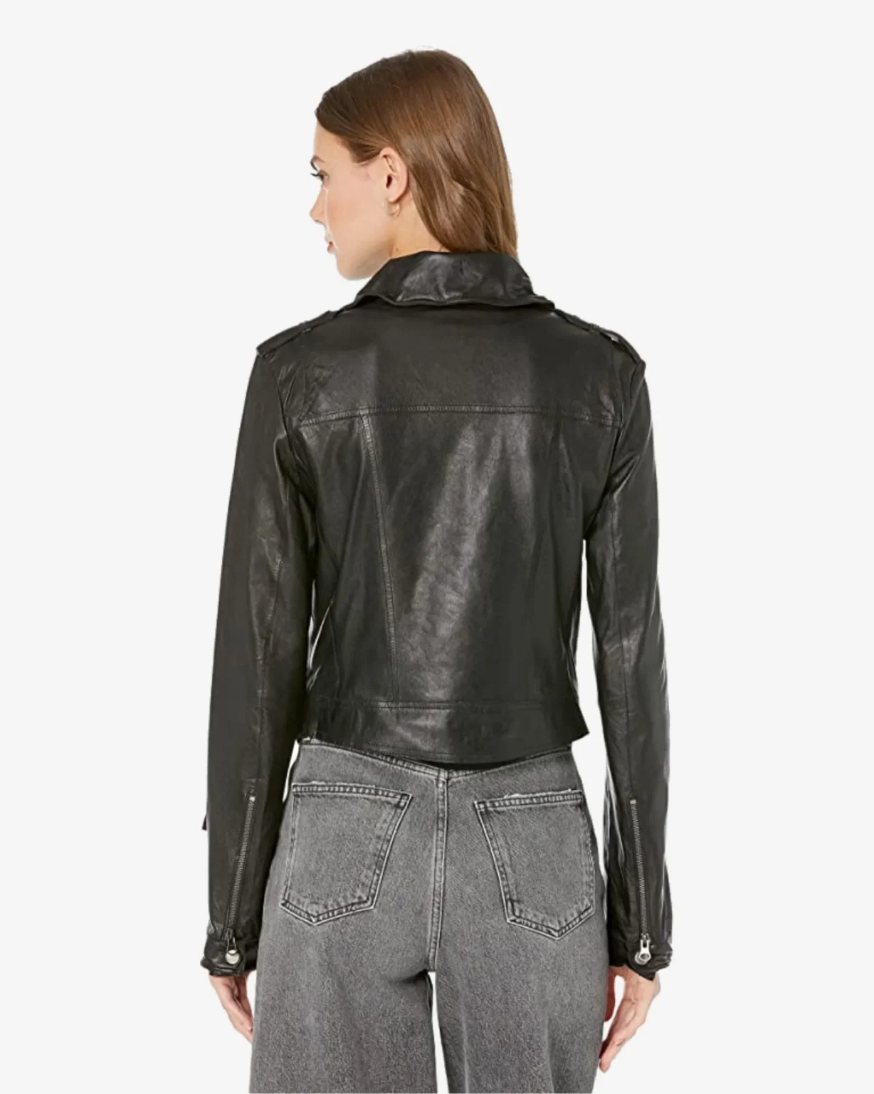 Jaket Womens Biker Leather Jacket