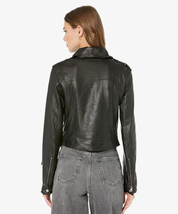 Jaket Womens Biker Leather Jacket