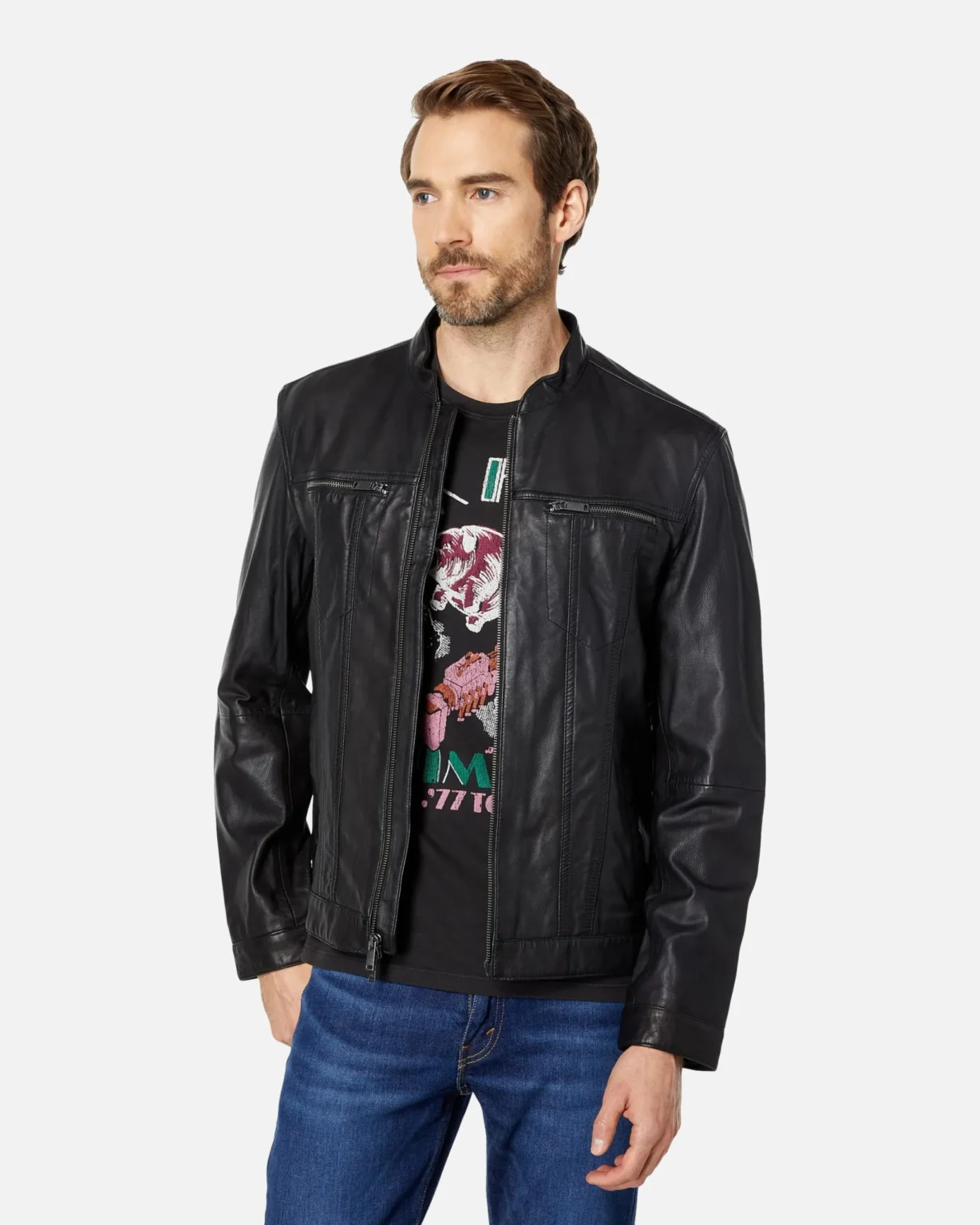 John Band Collar Racer Jacket