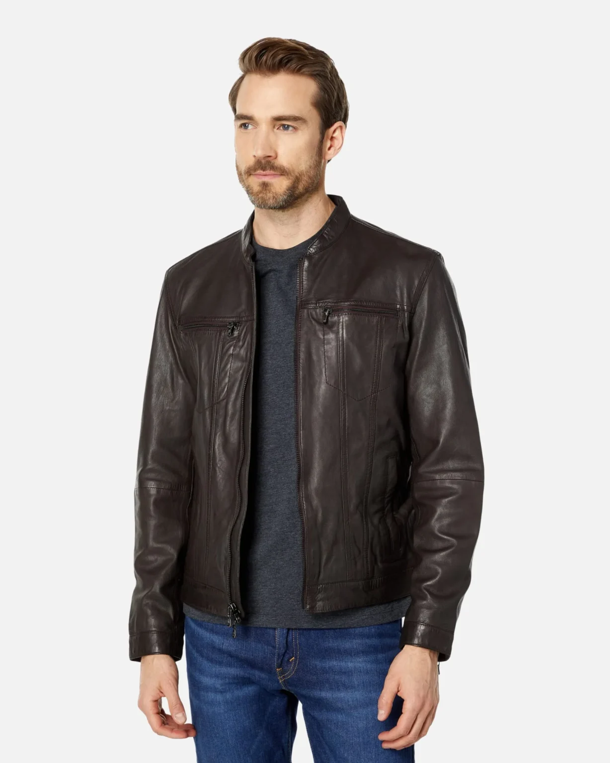 John Brown Band Collar Racer Jacket