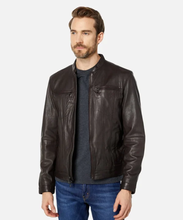 John Brown Band Collar Racer Jacket