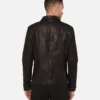 Lark Black Trucker Leather Jacket