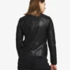 Melisa Womens Black Racer Leather Jacket