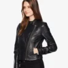 Michael Black Racer Leather Jacket