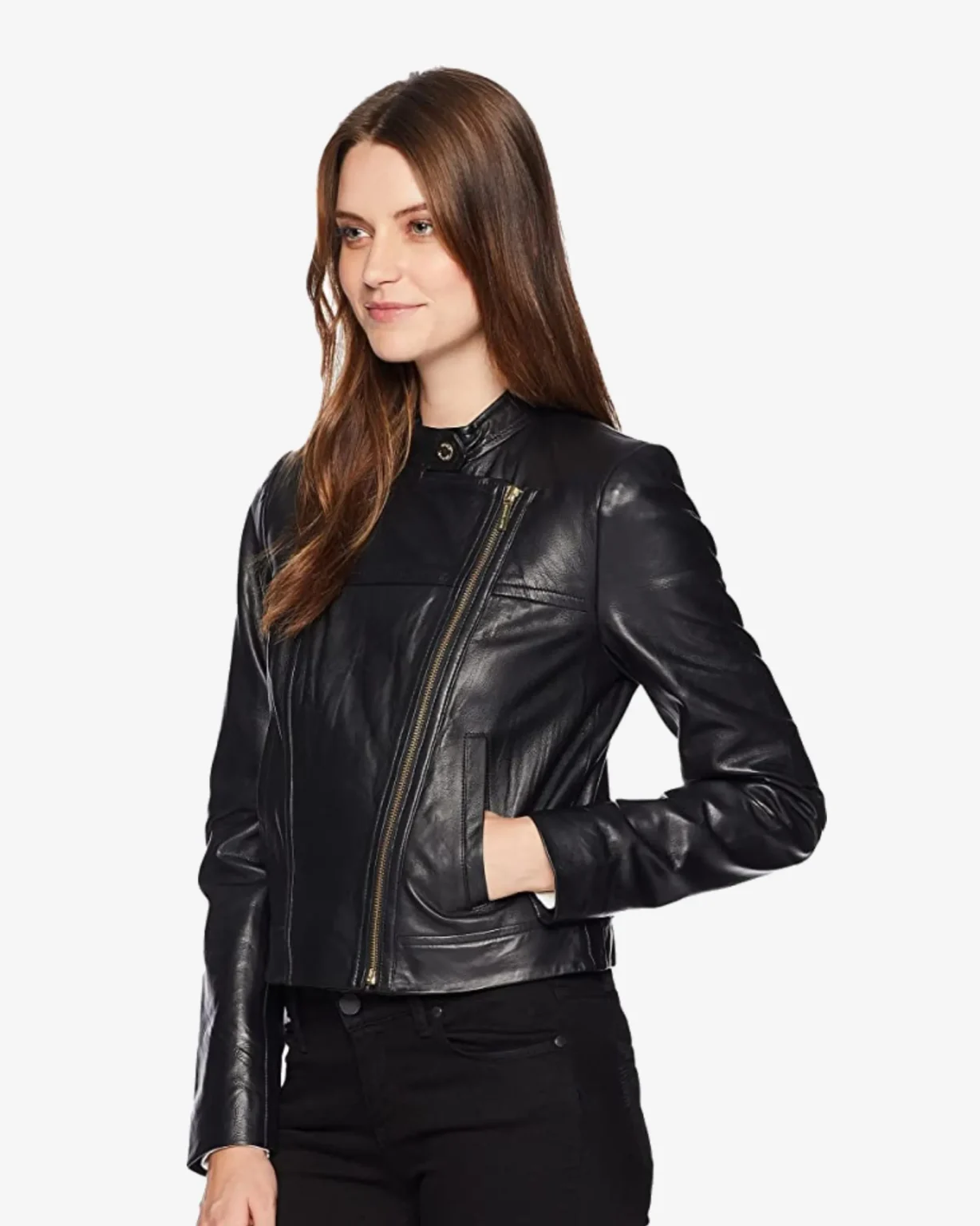 Michael Black Racer Leather Jacket