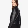 Michael Black Racer Leather Jacket