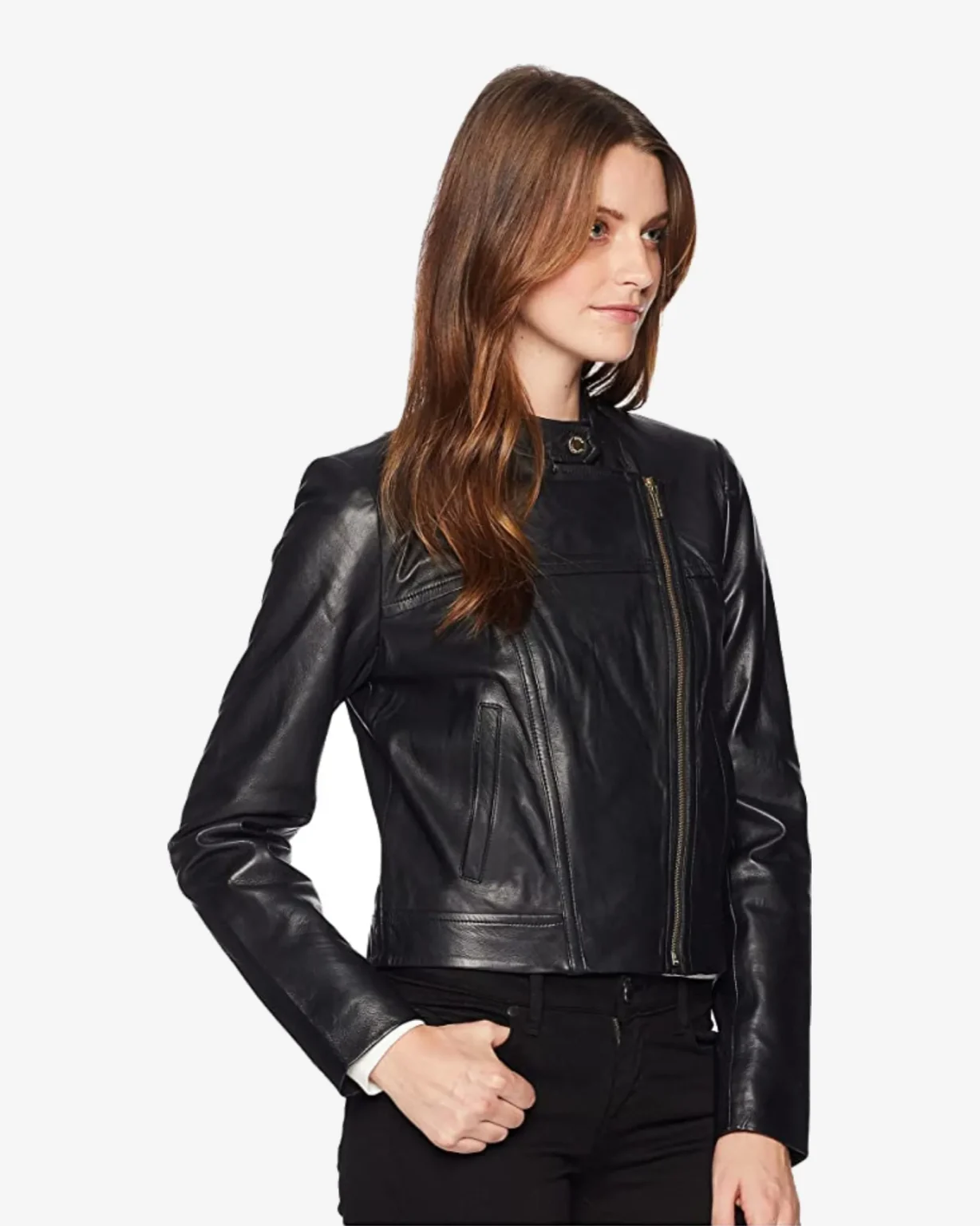 Michael Black Racer Leather Jacket