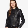 Michael Black Racer Leather Jacket