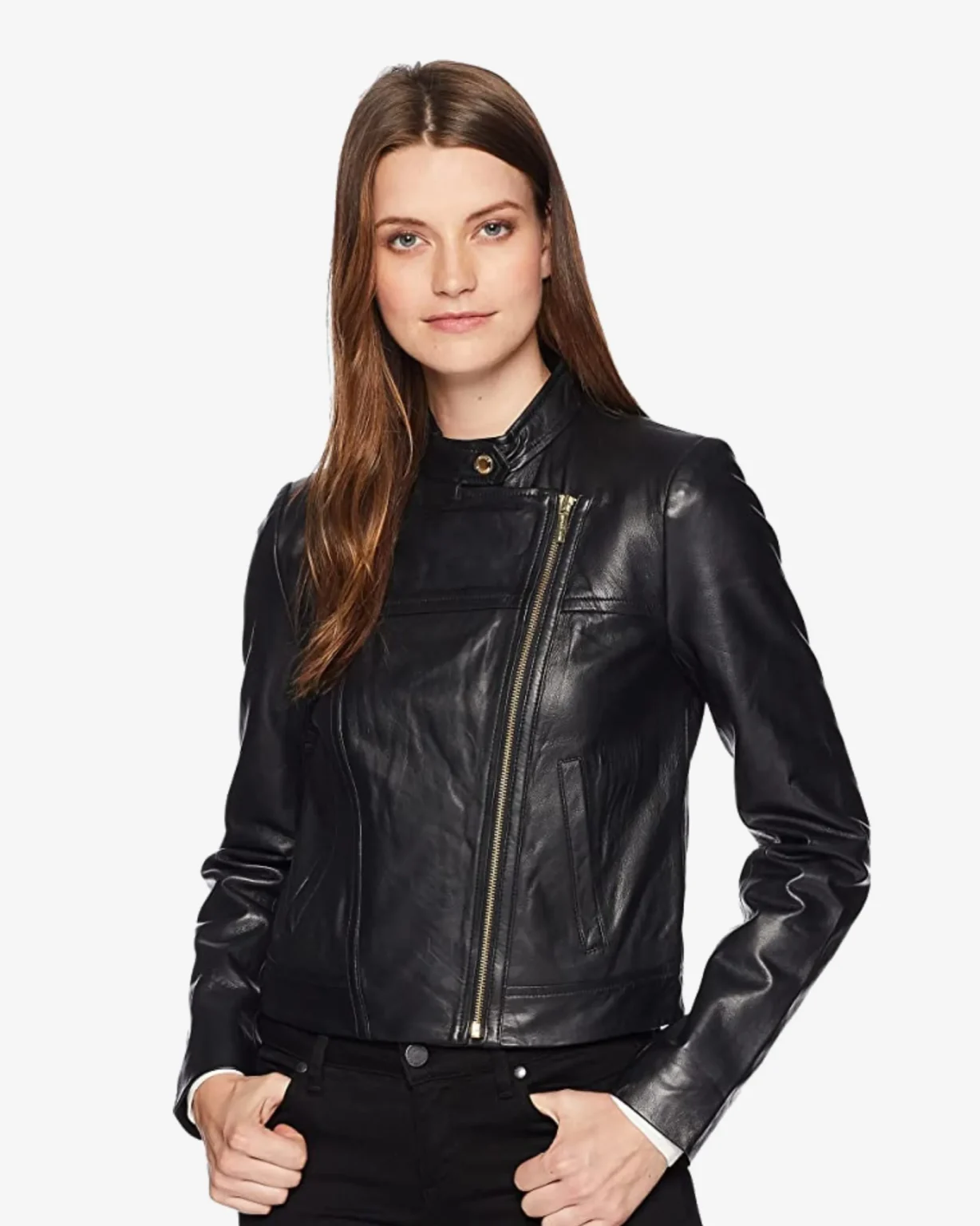 Michael Black Racer Leather Jacket