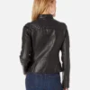 Mya Moto Racer Black Leather Jacket