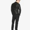 PYTON Black Biker Leather Jacket