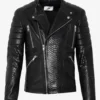 PYTON Black Biker Leather Jacket