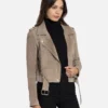 Sand Stoner Women Suede Moto Jacket