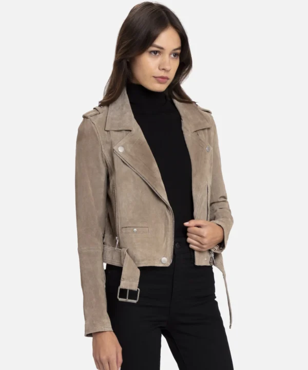 Sand Stoner Women Suede Moto Jacket