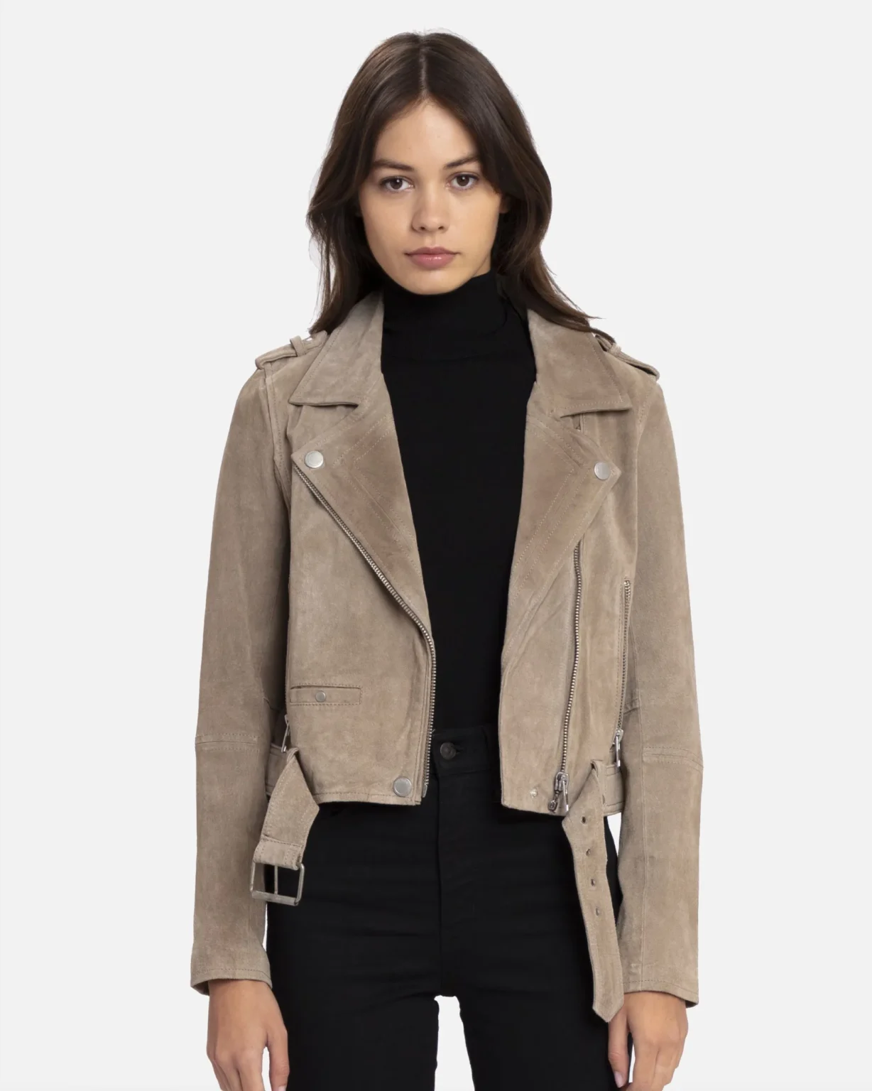 Sand Stoner Women Suede Moto Jacket