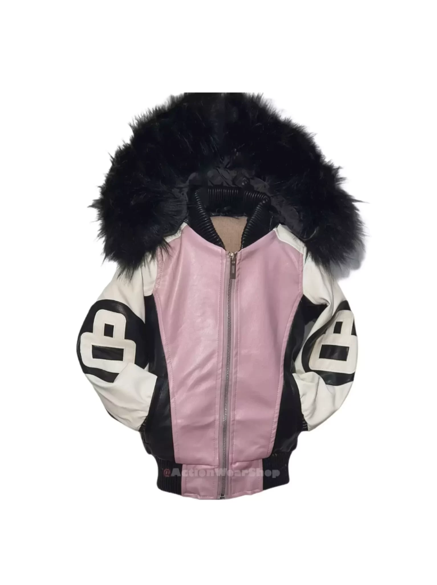 Blush Pink Robert Phillipe Kids 8 Ball Tri Color Jacket