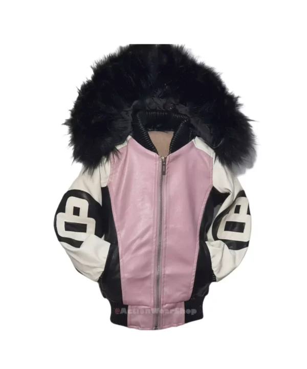 Blush Pink Robert Phillipe Kids 8 Ball Tri Color Jacket