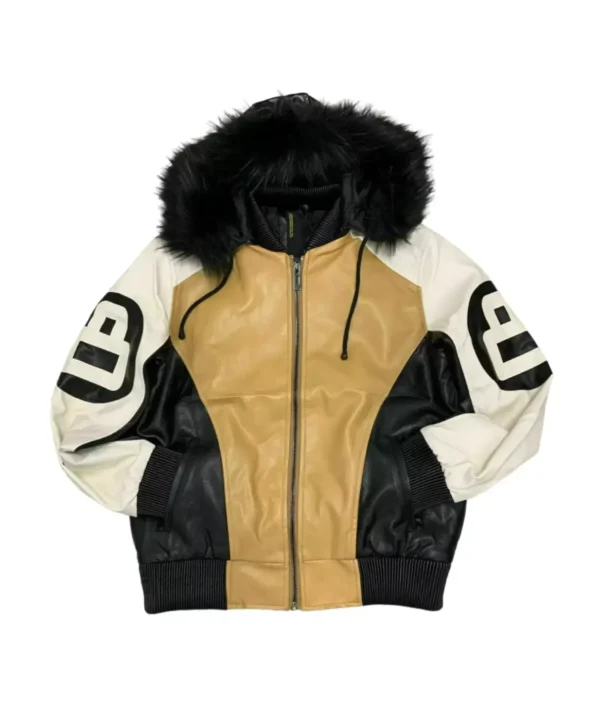 Kids Robert Phillipe 8 Ball Fur Hooded Jacket