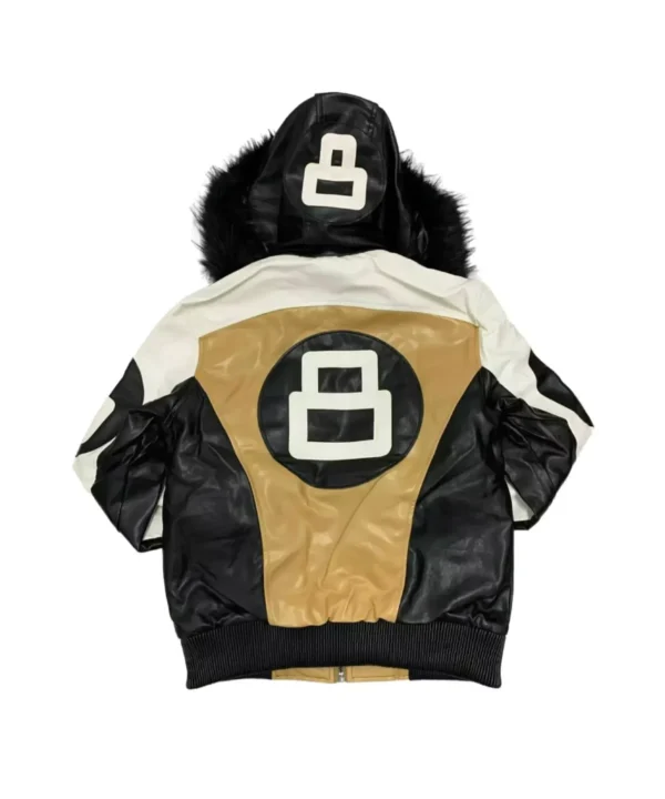 Kids Robert Phillipe 8 Ball Fur Hooded Jacket