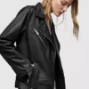 Women’s Full Sleeve Amelia Black Biker Jacket