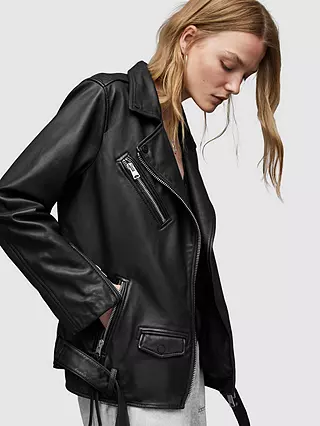 Women’s Full Sleeve Amelia Black Biker Jacket