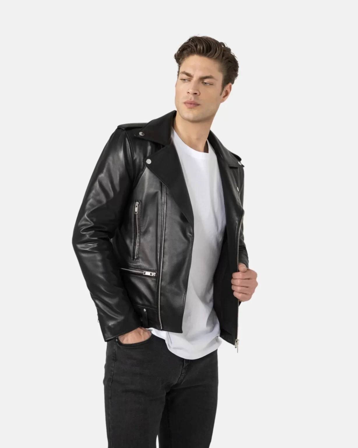 American Men Biker Leather Jacket