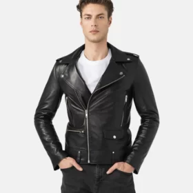 American Men Biker Leather Jacket