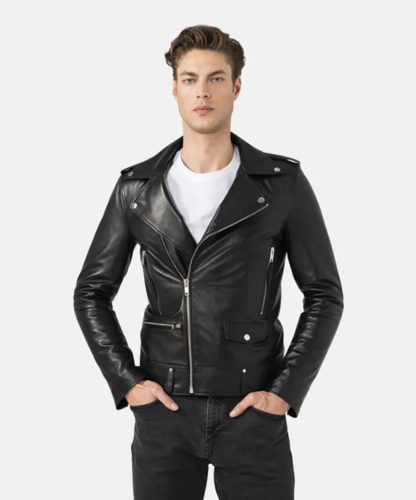 American Men Biker Leather Jacket