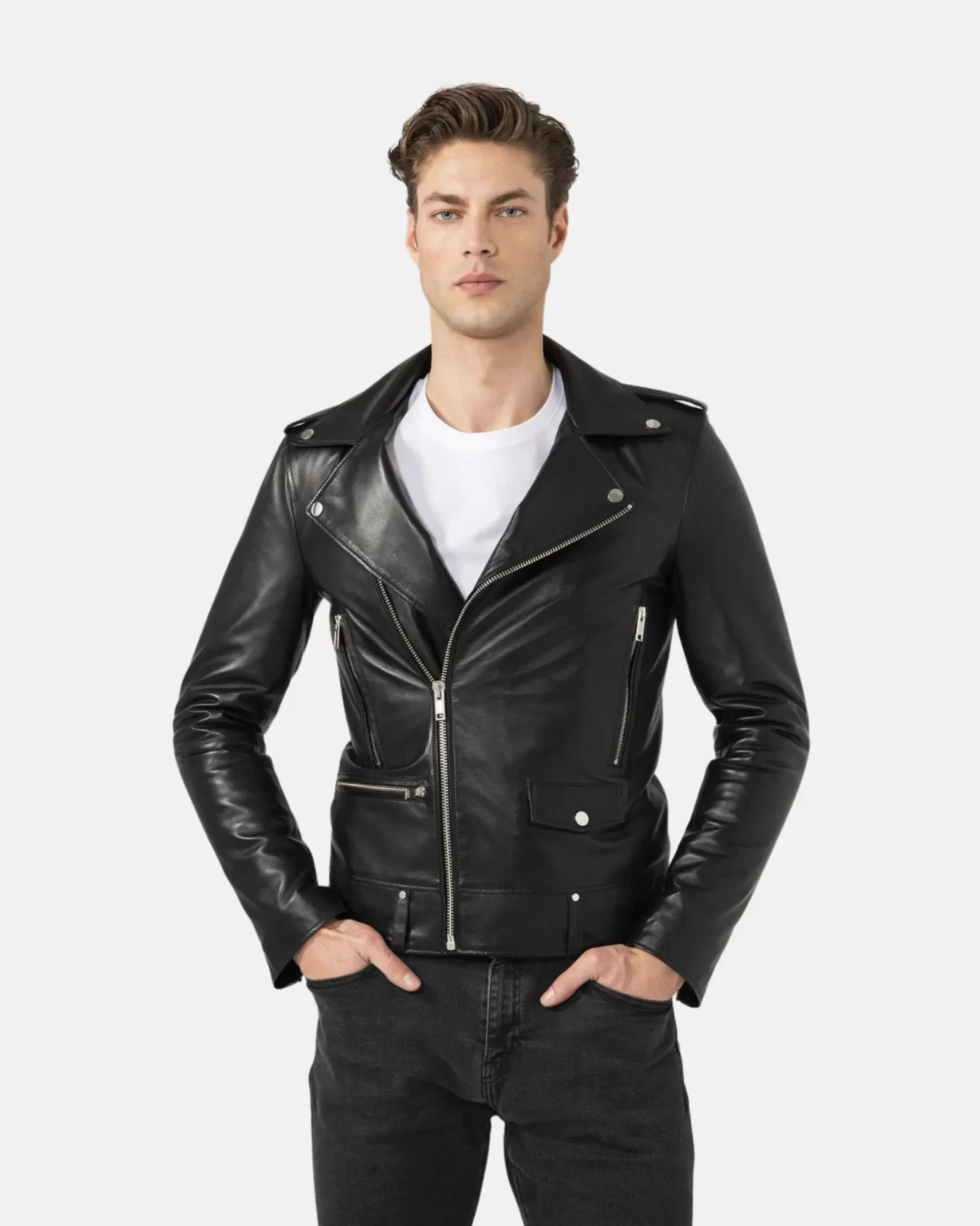 American Men Biker Leather Jacket