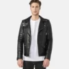 American Men Biker Leather Jacket