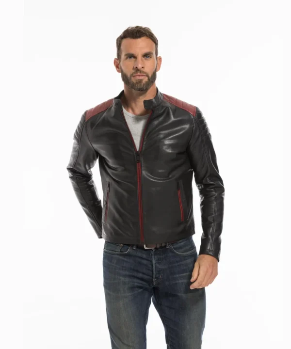 The Youngster Racer Black In Red Leather Jacket