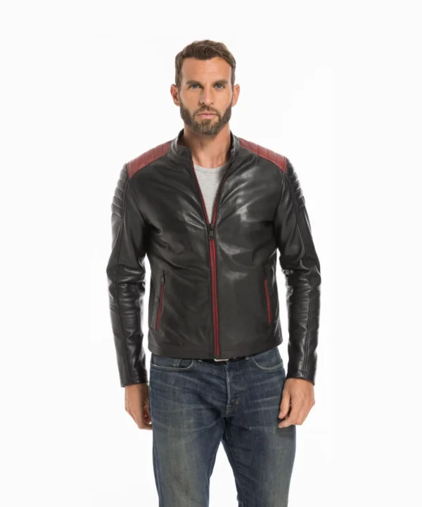 The Youngster Racer Black In Red Leather Jacket